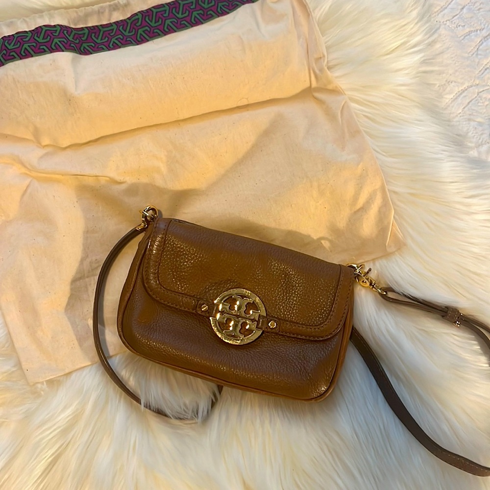 Tory Burch Brown Leather Crossbody Bag